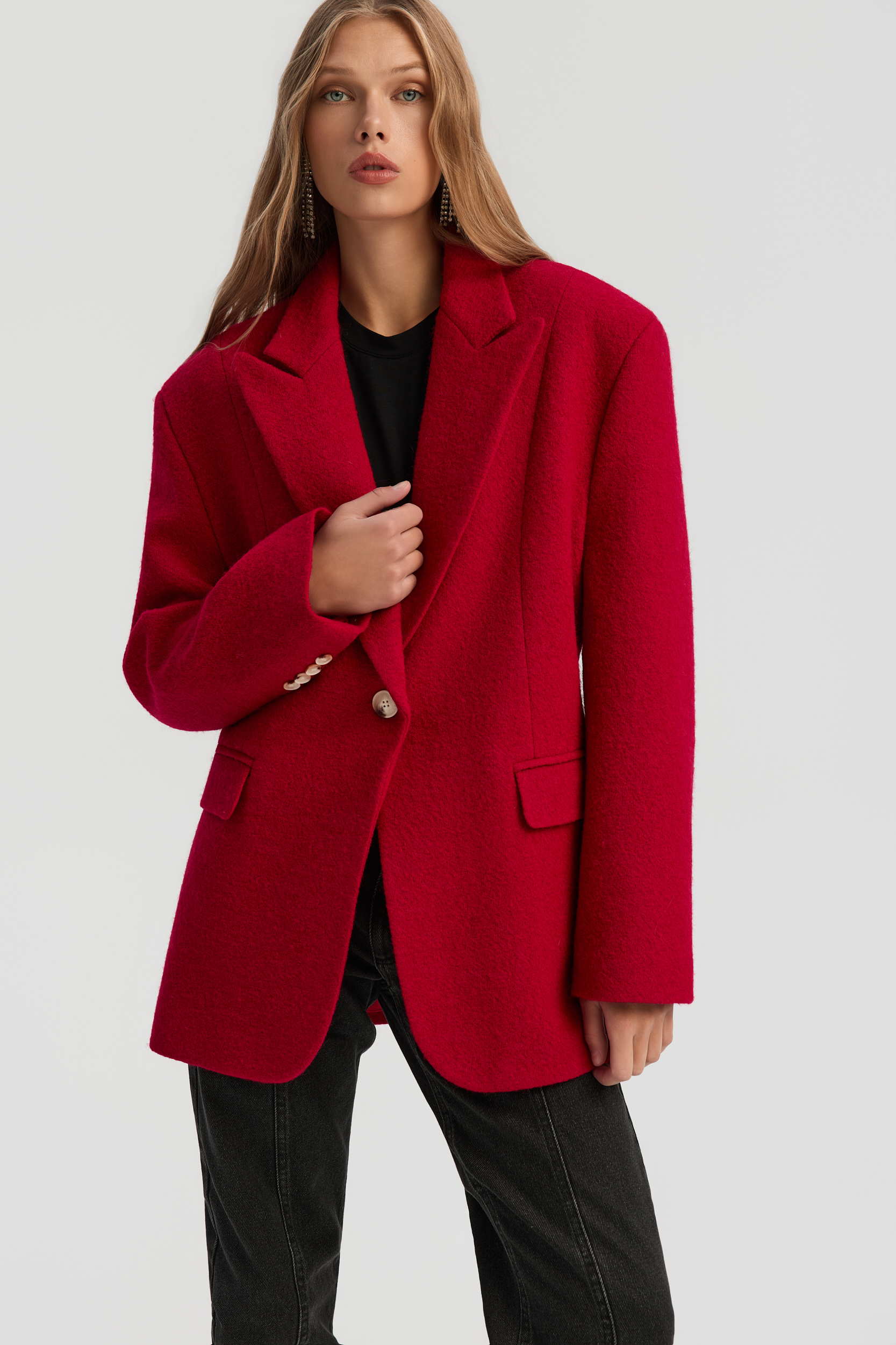 Marynarka Zola red wool