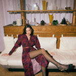 Lissa dress in pink poppies