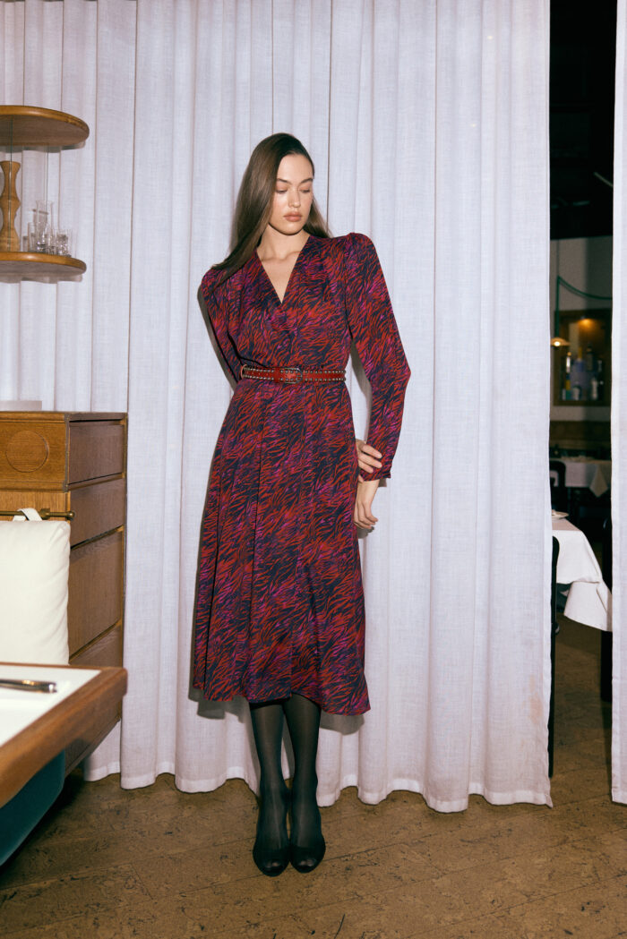 Lissa dress in pink poppies