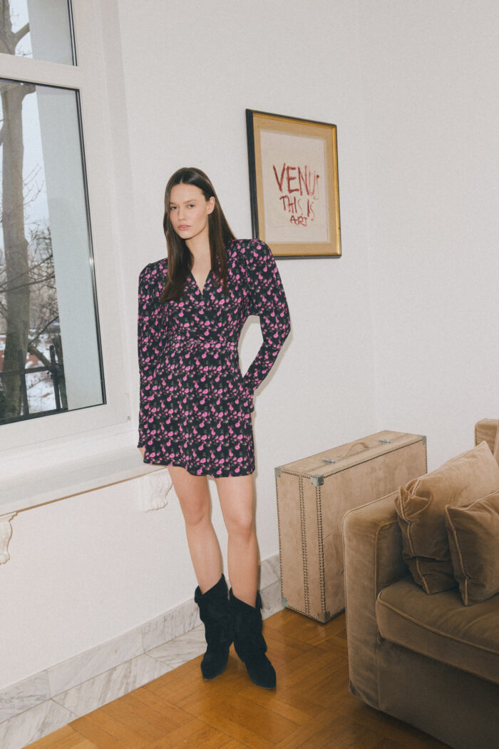 Melissa dress in pink meadow