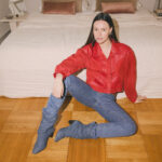 Skórzana kurtka Nancy in red