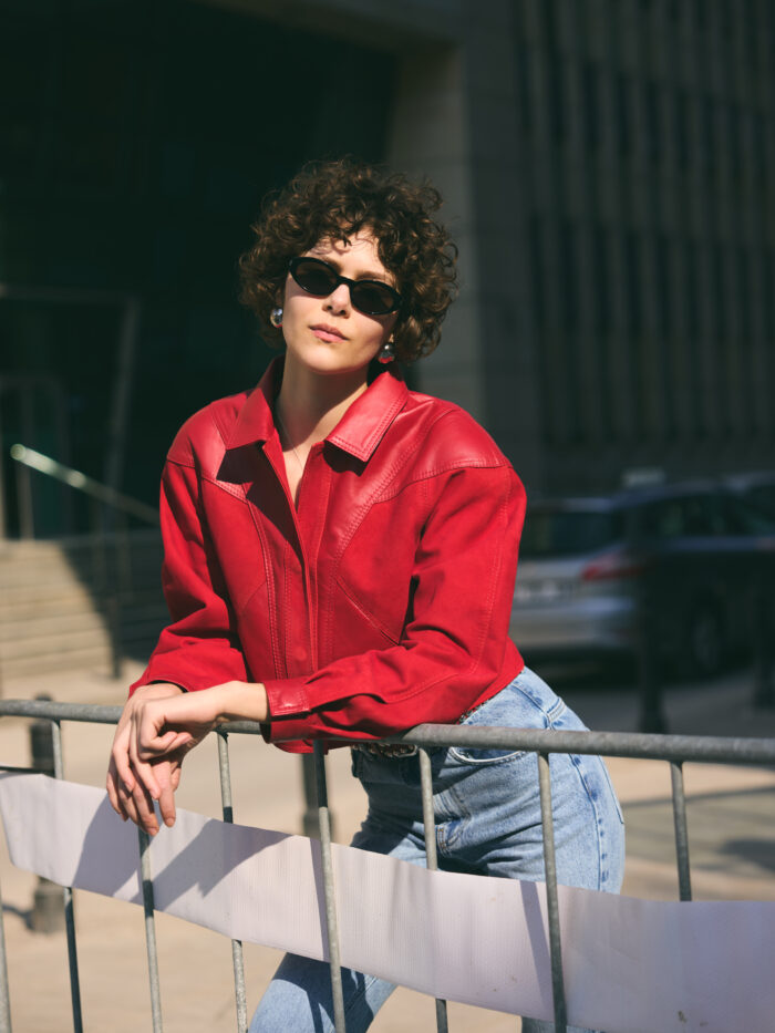 3P0A3223_1288 Skórzana kurtka Nancy in red