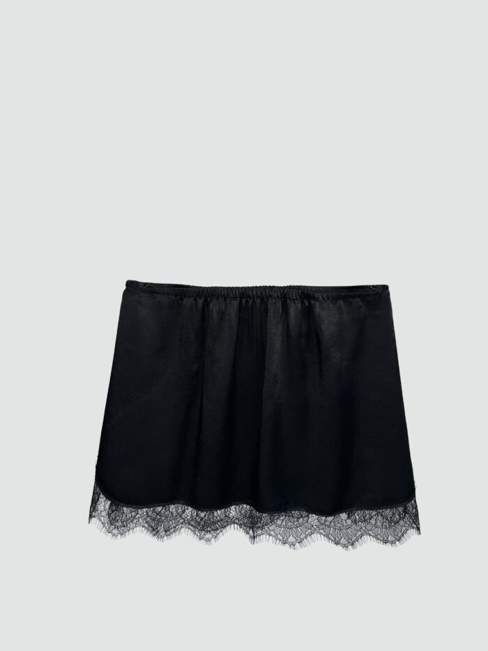 Satynowa spódniczka mini